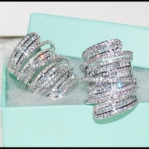 925 Silver Natural Gemstone White Sapphire Ring